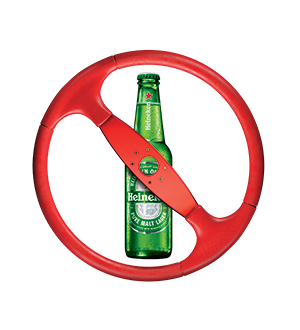 When you drive, never drink.